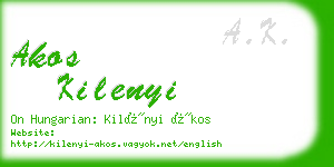 akos kilenyi business card